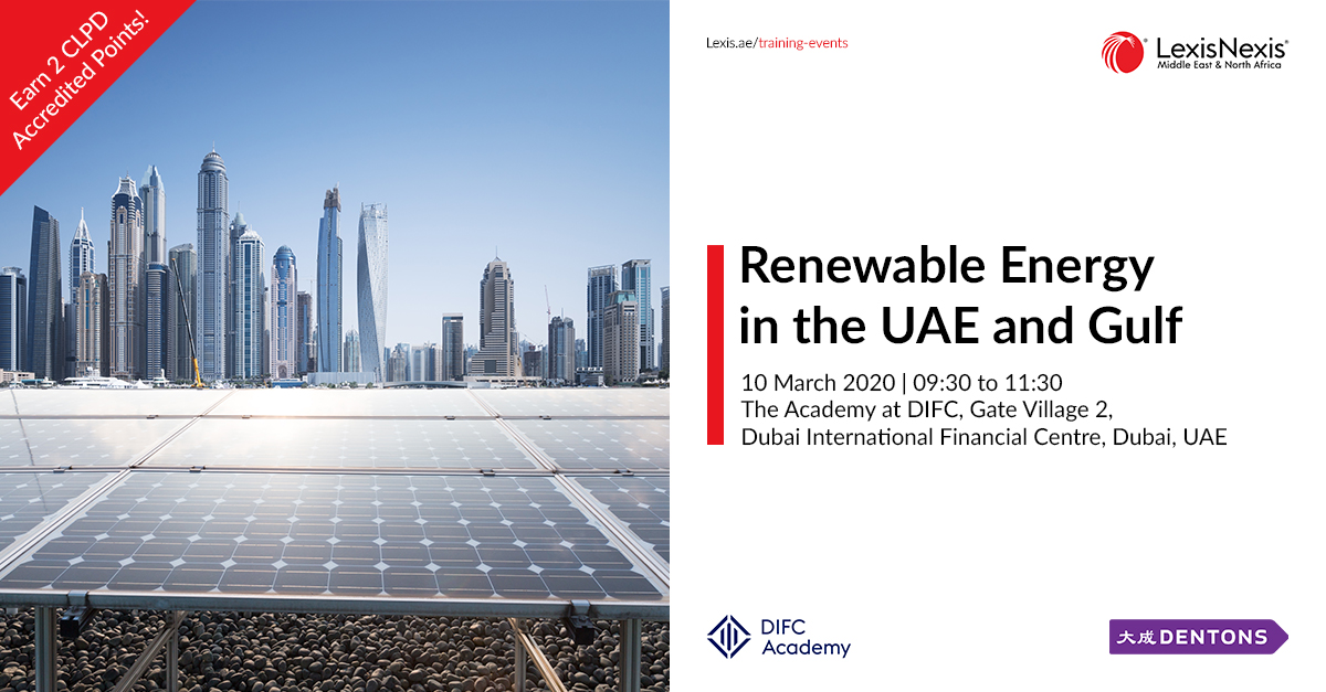 Renewable Energy in the UAE and Gulf | 20 April 2020 | Online Training